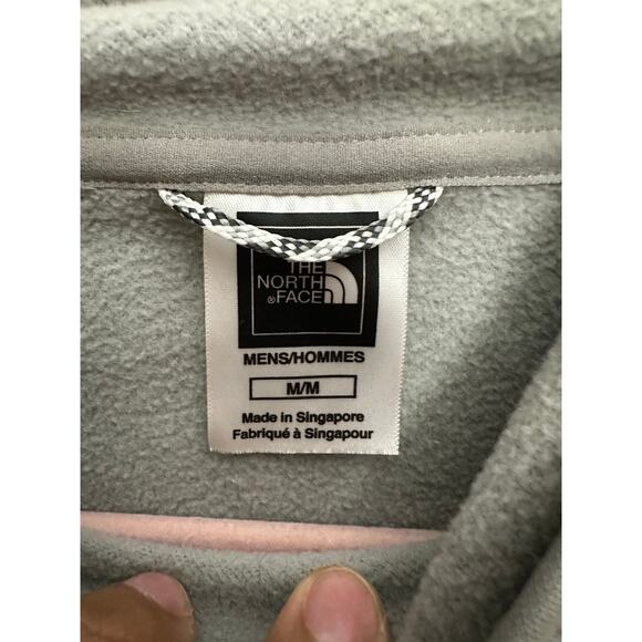 THE NORTH FACE MEN'S DOME‎ LOGO GRAY HOODED SWEATSHIRT PULLOVER SIZE Medium - Picture 3 of 7